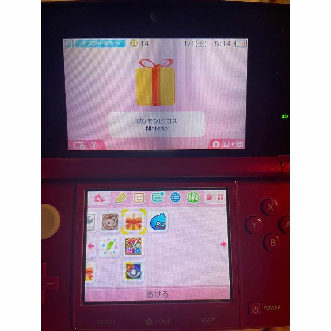 ニンテンドー3DS - ニンテンドー3DS フレアレッド ソフト3本、メモリ2G
