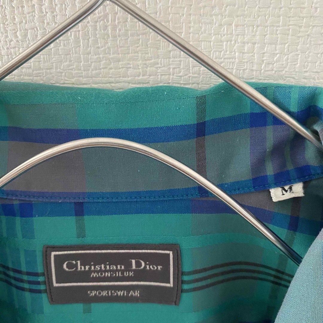 Christian Dior(クリスチャンディオール)のChristiandiorクリスチャンディオール半袖グリーンオープンカラーシャツ メンズのトップス(シャツ)の商品写真