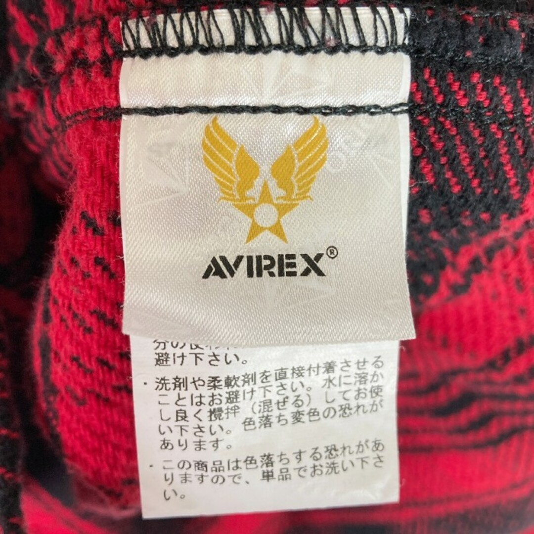 AVIREX(アヴィレックス)の★AVIREX アヴィレックス チェック柄 ミリタリー ネルシャツ レッド sizeM メンズのトップス(シャツ)の商品写真