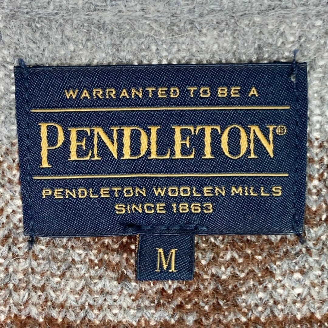 PENDLETON(ペンドルトン)の★PENDLETON × niko and...  76925500 別注 ペンドルトンコラボ ニコアンド Vロングカーディガン ウール グレー sizeM メンズのトップス(ニット/セーター)の商品写真