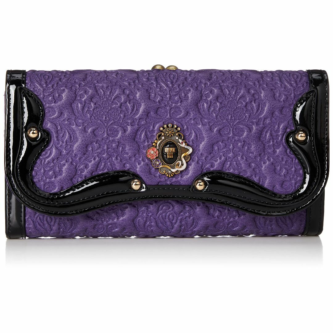 色: パープルANNA SUI アナスイ 口金長財布 セルパン レディース-