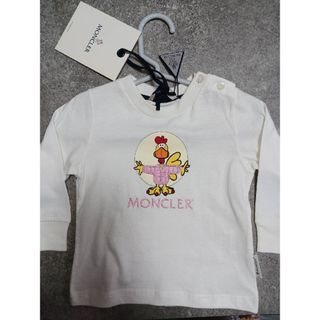 モンクレール ベビー服 80cm Tシャツ ロゴプリント キッズ服 ロンT-