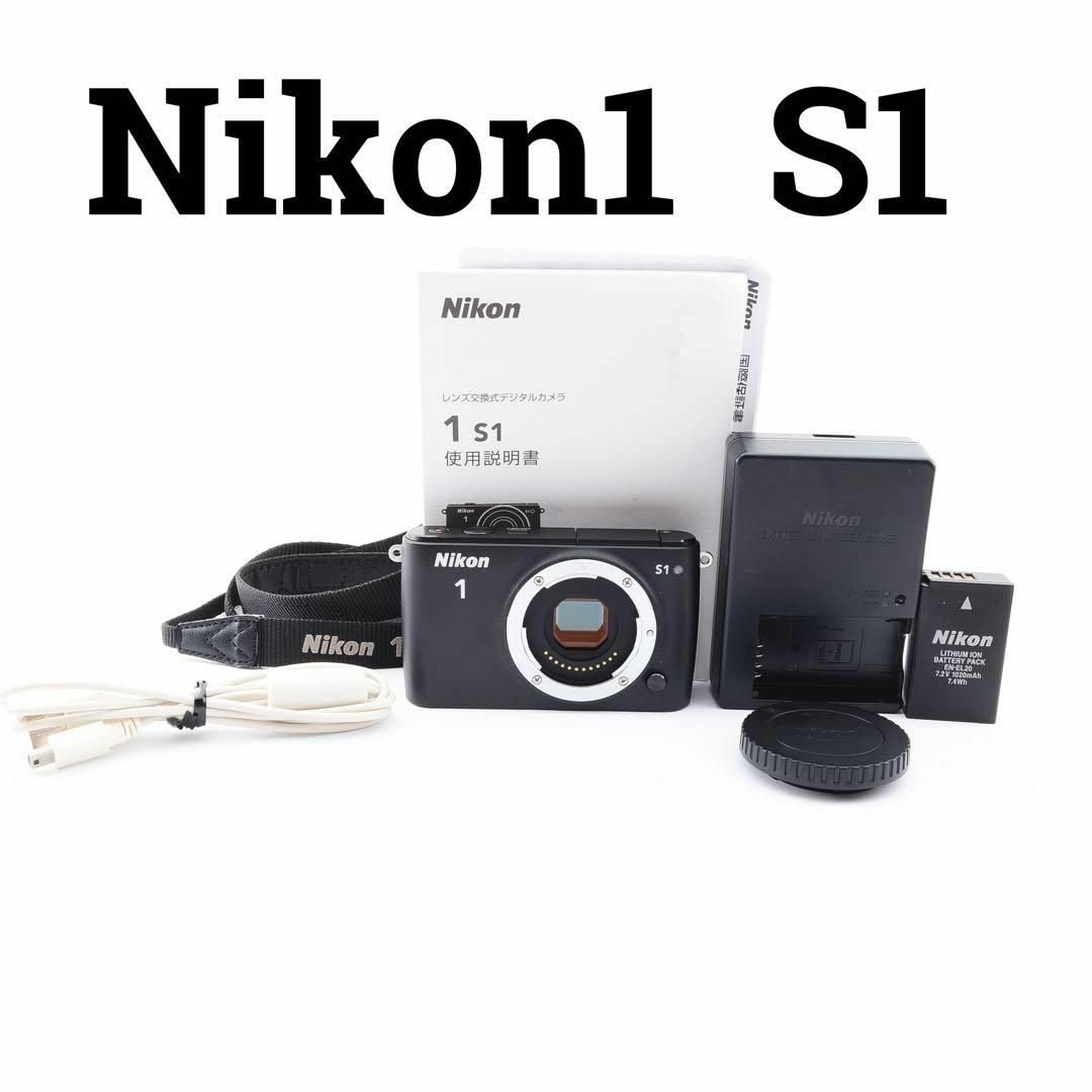 Nikon - Nikon1 S1 ニコン ミラーレス一眼カメラ ブラックの通販 by