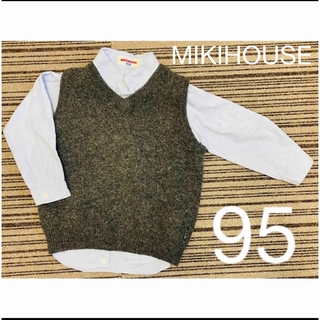 ミキハウス(mikihouse)の【MIKIHOUSE・COMME CA ISM】シャツ ベスト セット 95(ドレス/フォーマル)