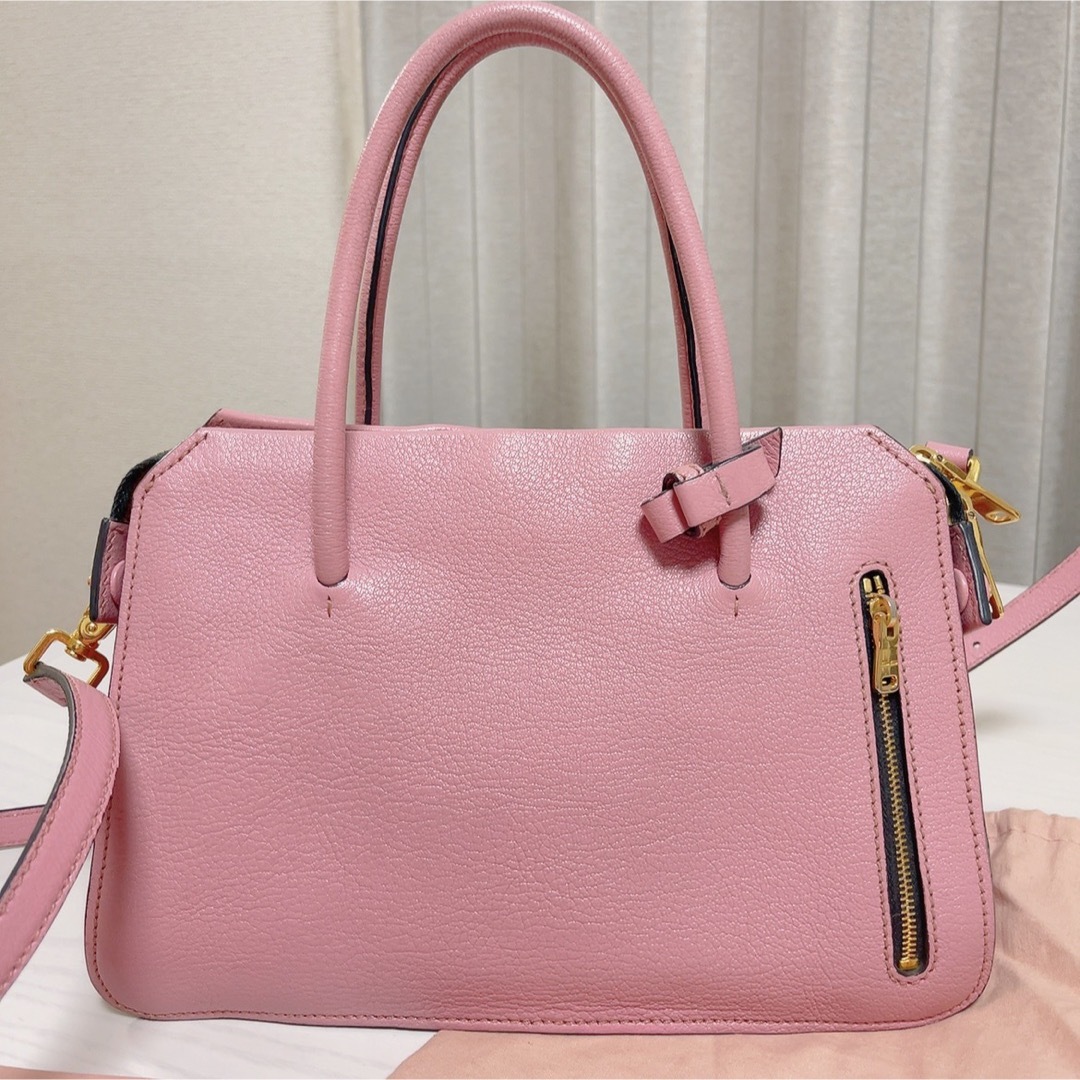 miumiu - ミュウミュウ マドラスバッグ 2wayショルダー ピンク ROSEの