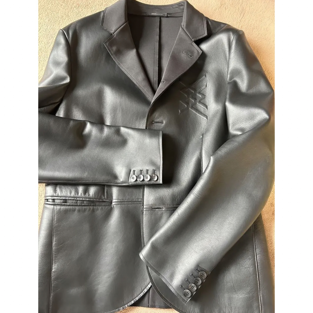 美品ARMANI COLLEZIONI アルマーニ 羊革ジャケット サイズ50