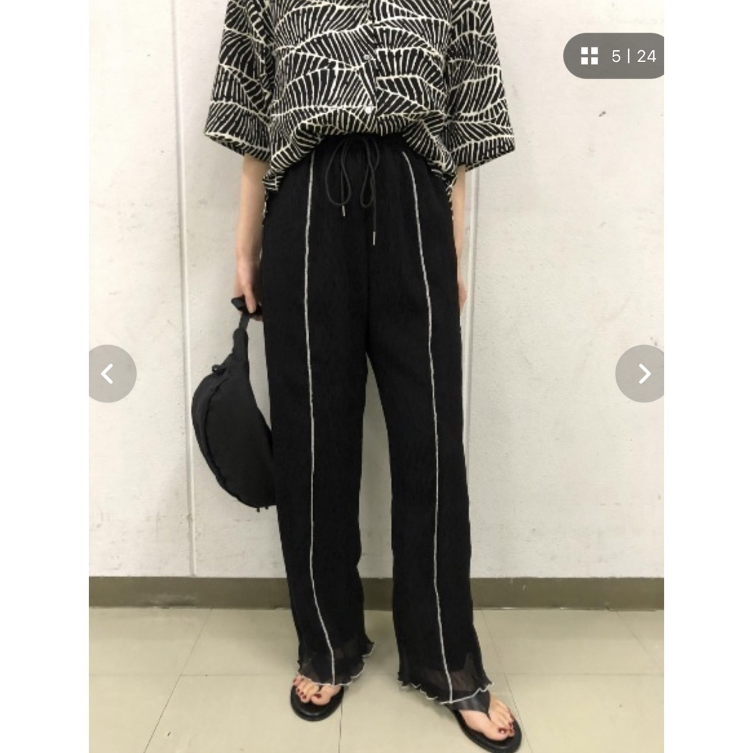 ROSE BUD(ローズバッド)の【新品】CREOLME.楊柳シアーイージーパンツ レディースのパンツ(その他)の商品写真