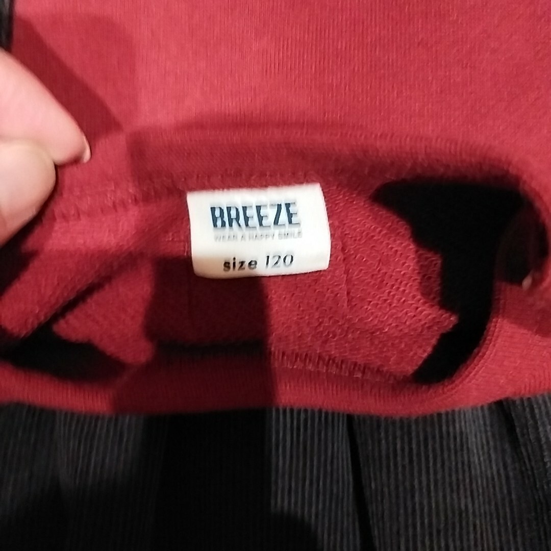 BREEZE(ブリーズ)の120サイズ　エプロンワンピース　 長袖ワンピース　BREEZE キッズ/ベビー/マタニティのキッズ服女の子用(90cm~)(ワンピース)の商品写真