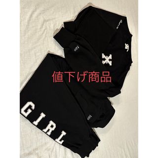 エックスガール(X-girl)のX-girl × NICO SWEAT SET UP - BLACK Sサイズ (トレーナー/スウェット)