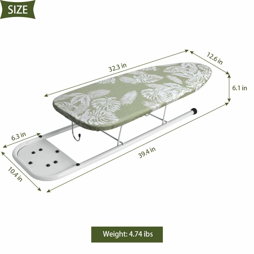 【色: 83x33cm,花柄】Duwee卓上アイロン台アイロン置き付き 花柄 北 1
