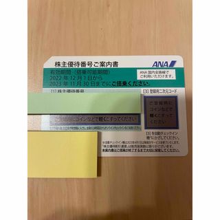 エーエヌエー(ゼンニッポンクウユ)(ANA(全日本空輸))のANA株主優待券1枚 2023年11月30日(航空券)