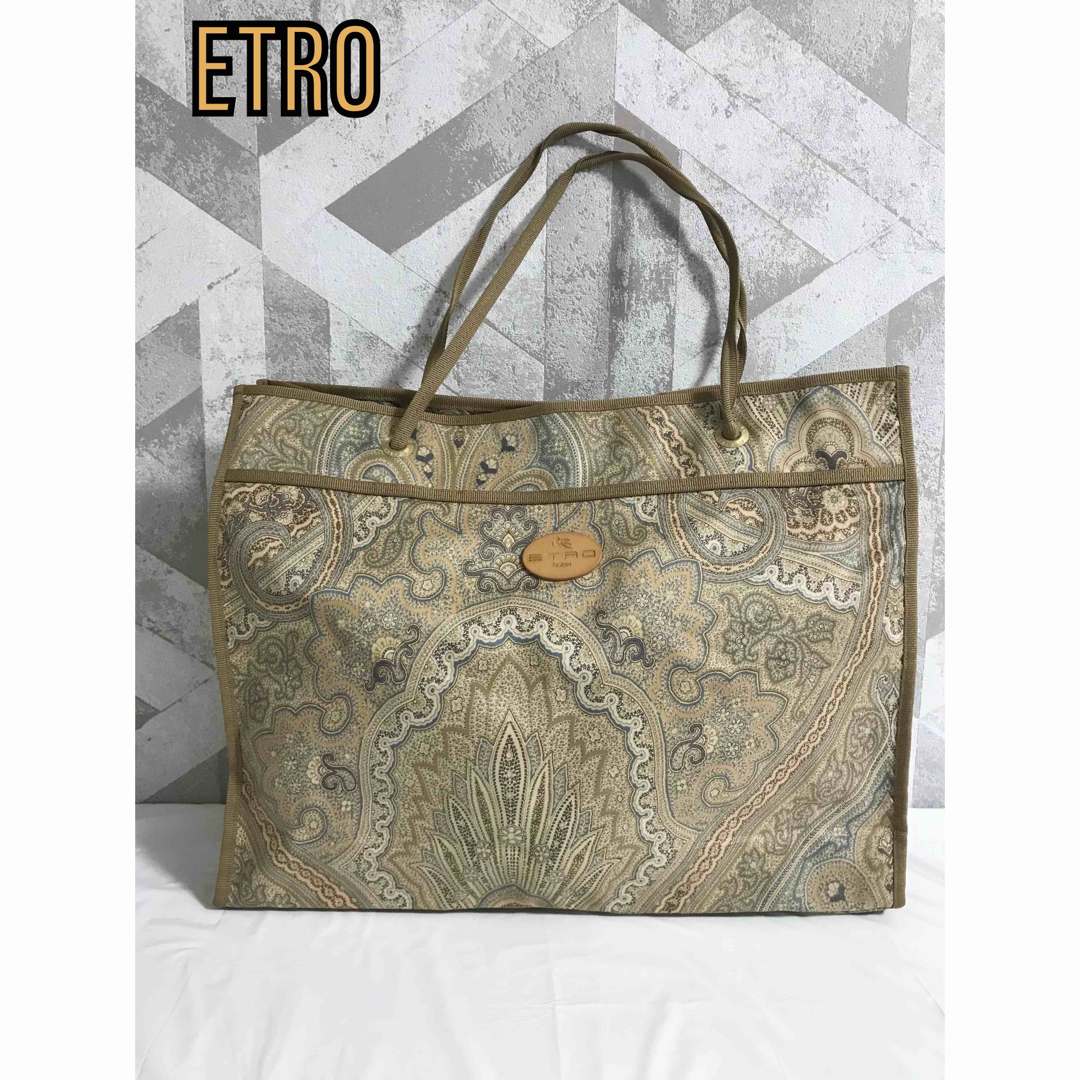 新作人気 【美品】ETRO エトロ ナイロン ペイズリー柄 トートバッグ