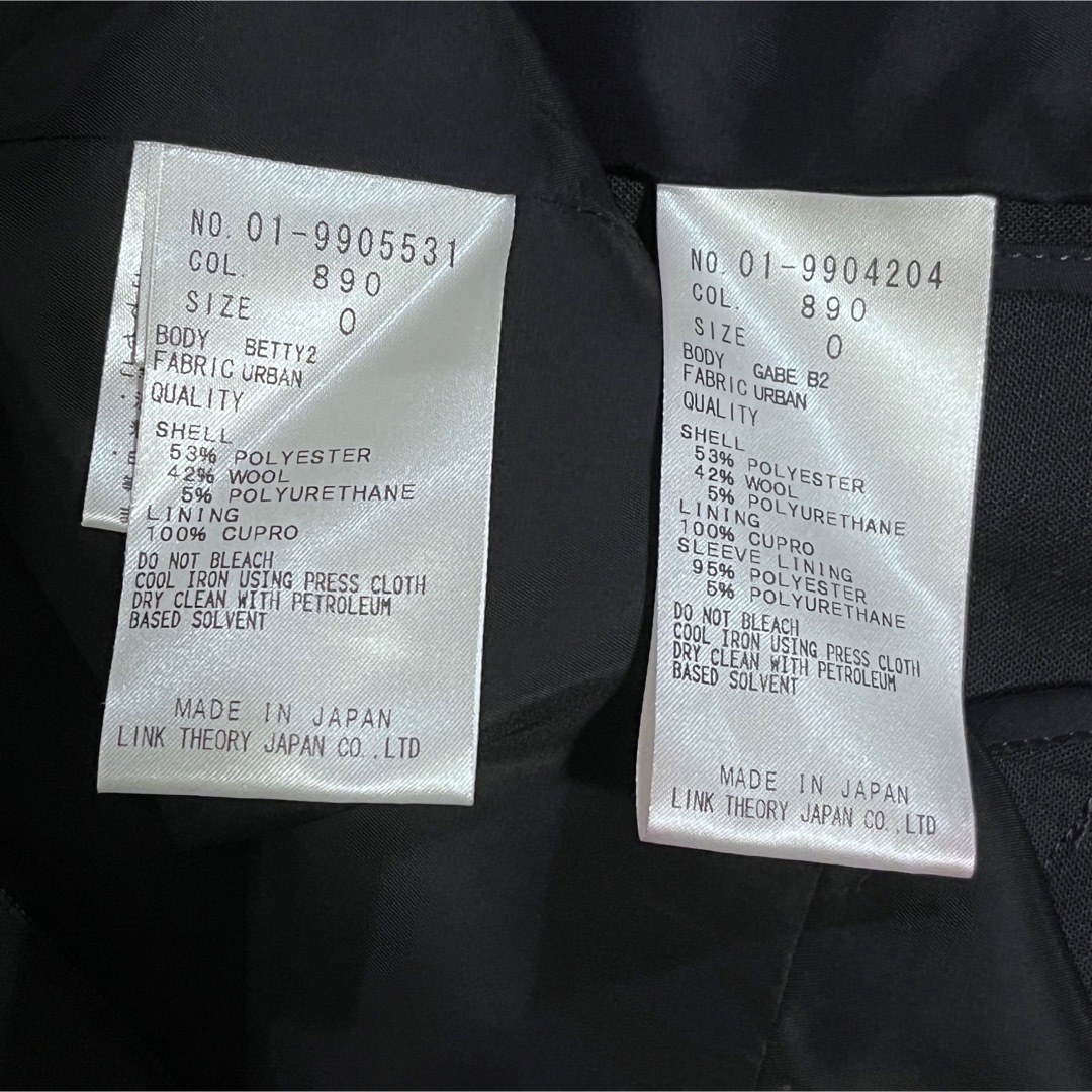 theory(セオリー)のセオリーtheoryジャケットワンピースセットアップスーツサイズ0ネイビー メンズのスーツ(セットアップ)の商品写真