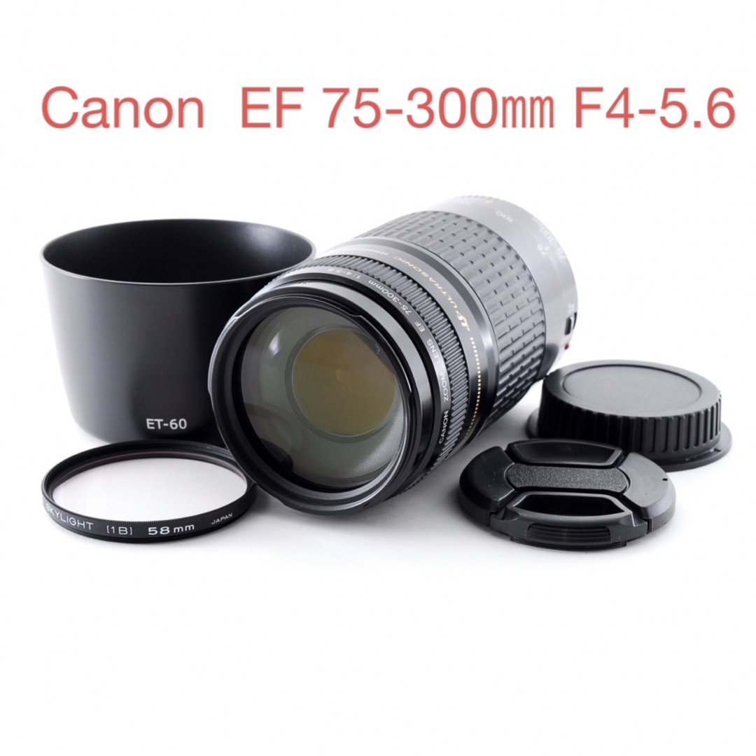 ☆フード付き☆人気の望遠レンズ　キヤノン　Canon EF75-300㎜