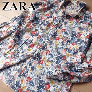 ザラ(ZARA)の美品 (EUR)XL ザラ ZARA メンズ 長袖シャツ 花柄(シャツ)