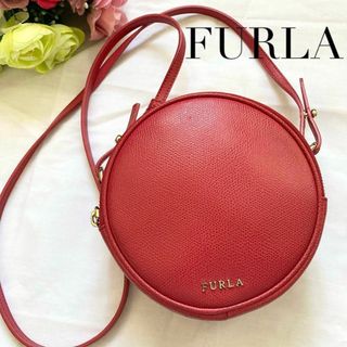 フルラ(Furla)の✨高級感✨希少　FURLA フルラ ショルダーバッグ　レザー　レッド　赤(ショルダーバッグ)