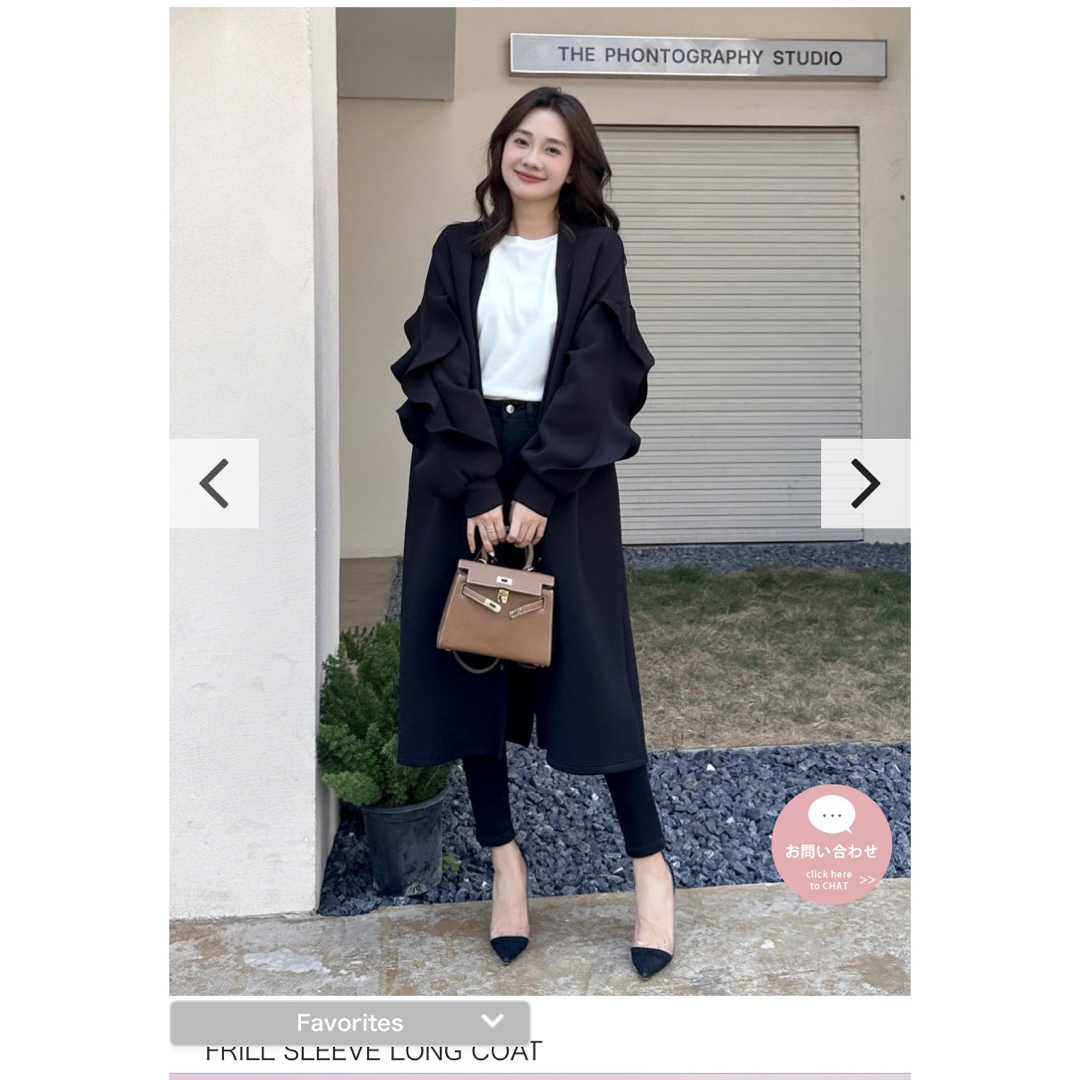 BIRTHDAY BASH(バースデーバッシュ)の【みかこ様専用】バースデーバッシュ　FRILL SLEEVE LONG COAT レディースのジャケット/アウター(ロングコート)の商品写真