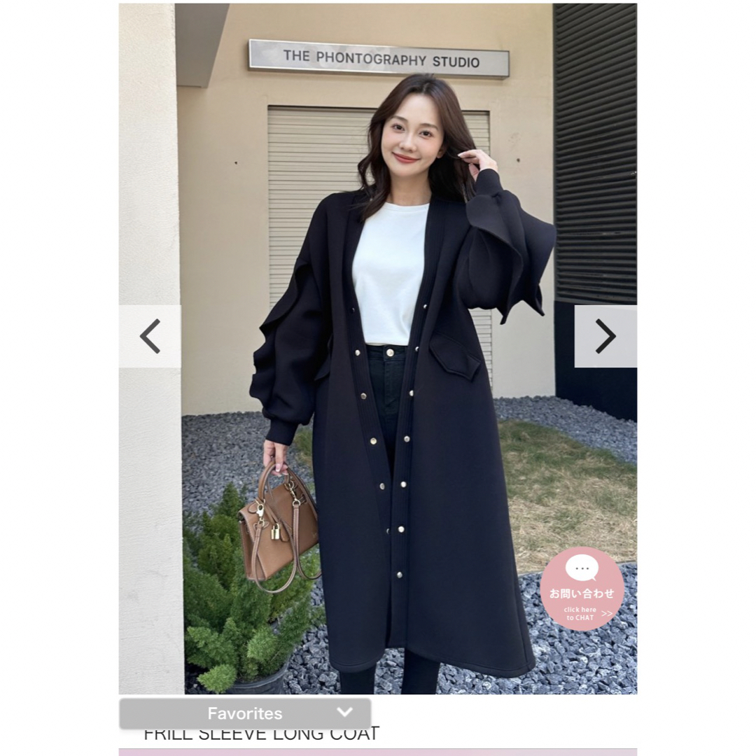 BIRTHDAY BASH(バースデーバッシュ)の【みかこ様専用】バースデーバッシュ　FRILL SLEEVE LONG COAT レディースのジャケット/アウター(ロングコート)の商品写真