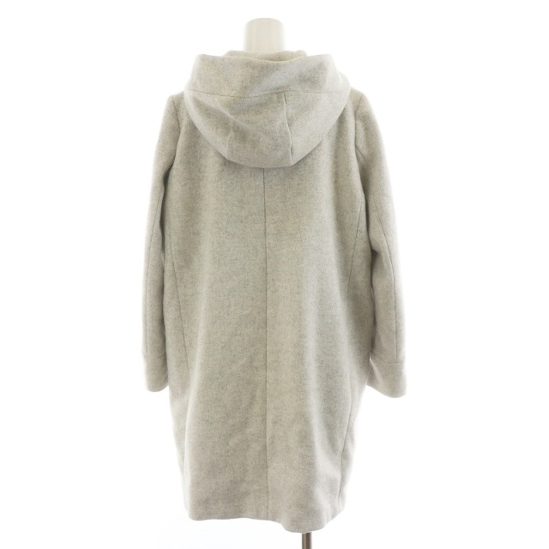 ジーナシス ノーカラーコート ロング F グレー JS070882N9 JEANASIS ノーカラー フード付きロングコート