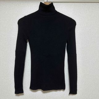 新品 ユニクロ カシミア100% クールネックセーター L ブラック