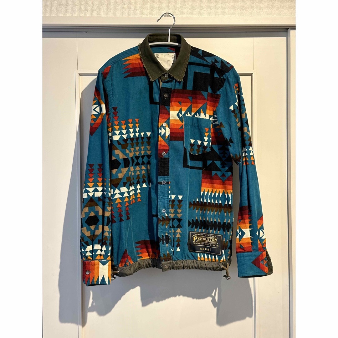 sacai pendleton コラボシャツ