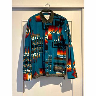 サカイ(sacai)のsacai pendleton 長袖シャツ サイズ1 ターコイズ(シャツ)