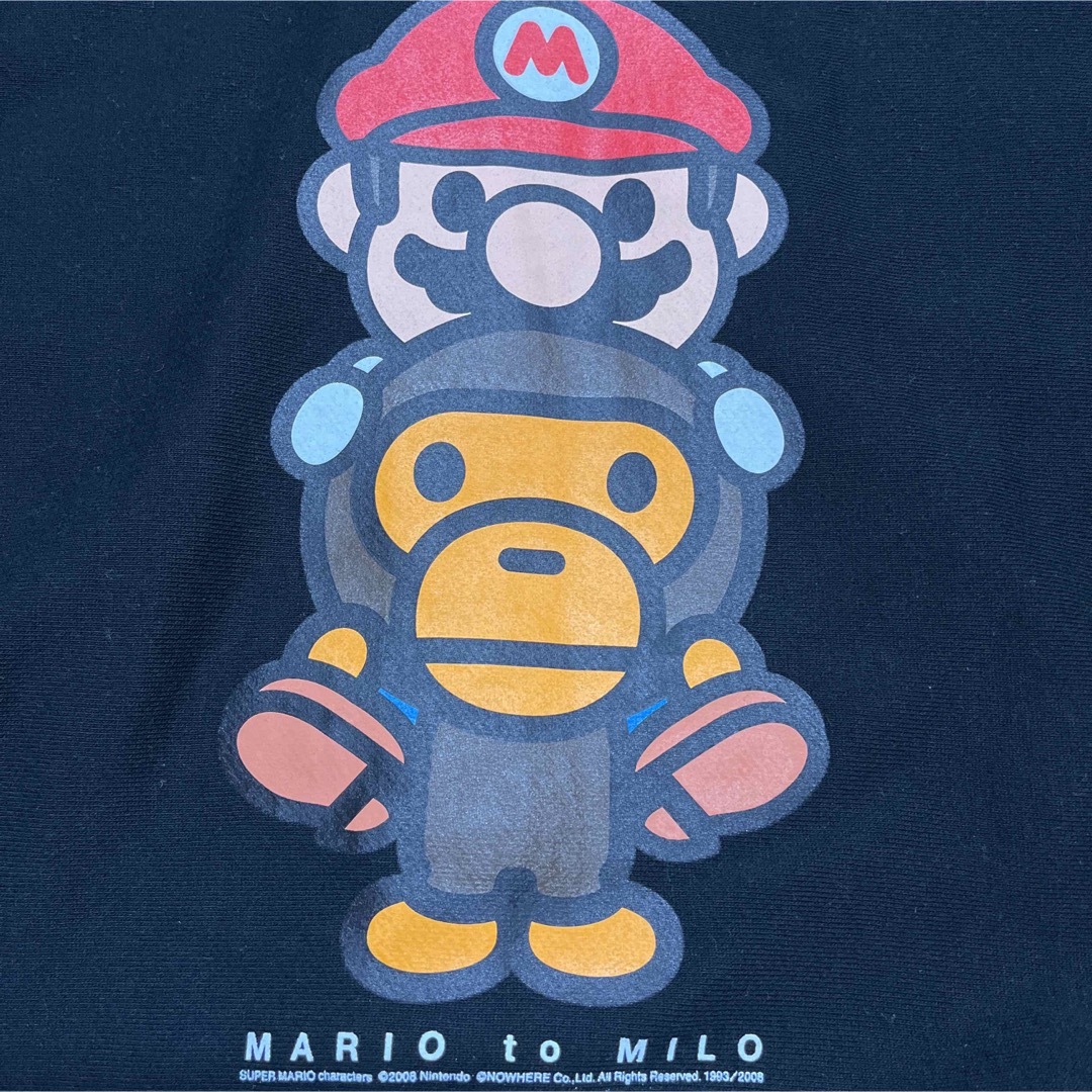 APE BAPE KAWS BABY MILO マリオ MARIO パーカー M-