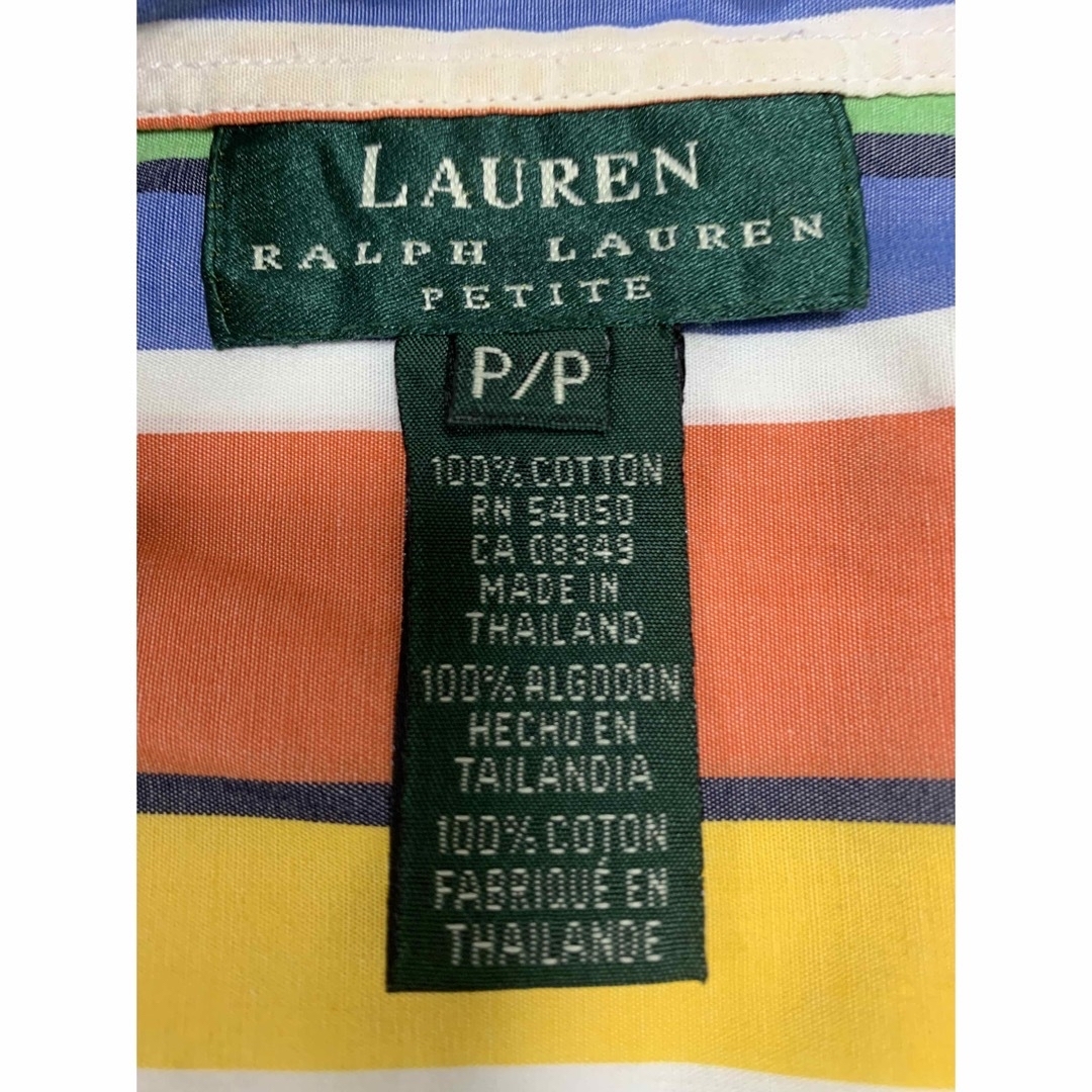 Ralph Lauren(ラルフローレン)の希少！LAUREN RALPHLAUREN ヴィンテージ長袖シャツ　S コットン レディースのトップス(シャツ/ブラウス(長袖/七分))の商品写真