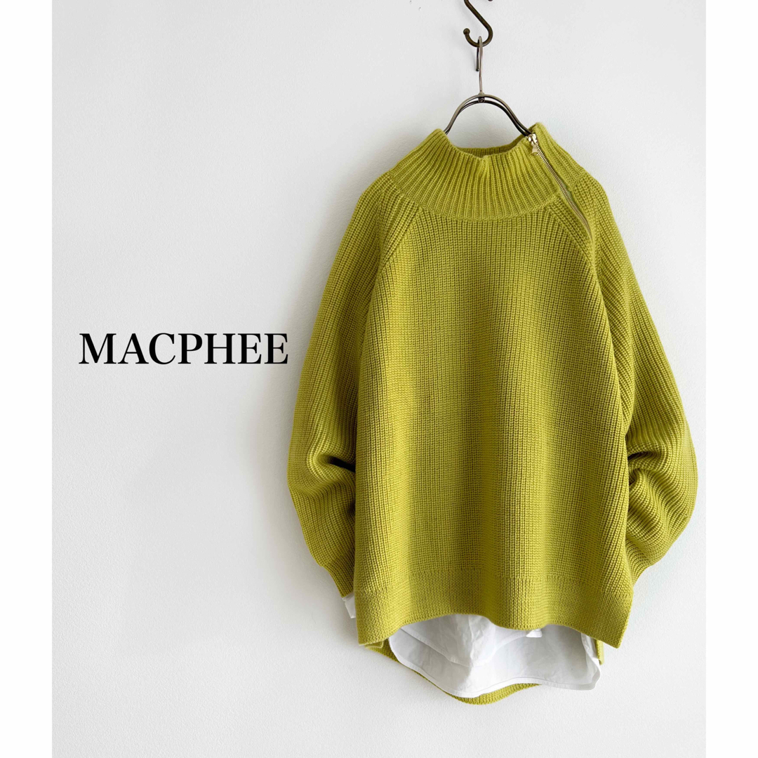 MACPHEE ウールジップハイネックプルオーバー