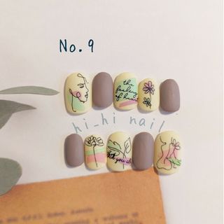 抽象画　マット　ネイルチップ　nail