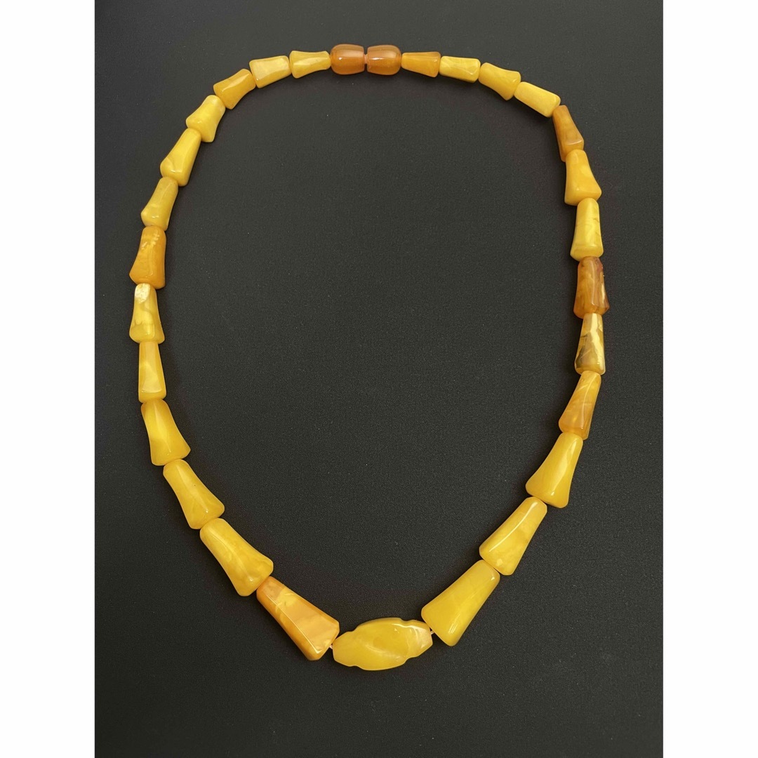 美品 天然琥珀 ロイヤルアンバー ネックレス 全長50.3cm-
