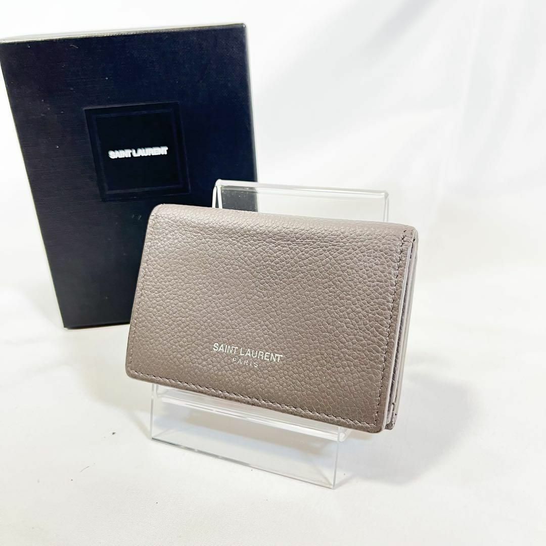 Saint Laurent - ☆箱あり美品☆イブサンローラン 三つ折りミニ財布