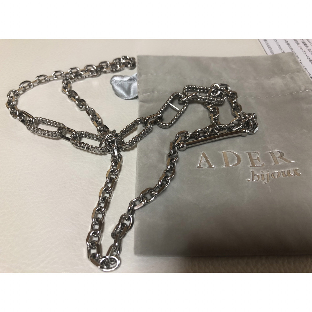 ADER.bijouxCUTSTEELglass holder necklace