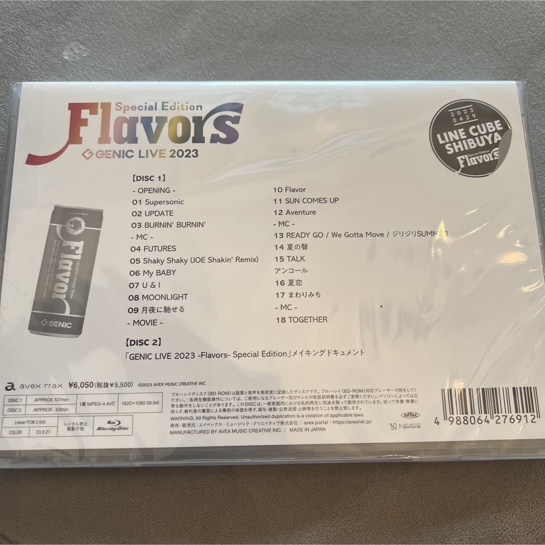 GENIC LIVE2023-Flavors- BluRay 新品未開封