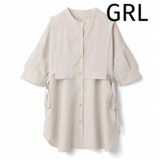 グレイル(GRL)のGRL  サイドリボンドッキングチュニック(シャツ/ブラウス(長袖/七分))