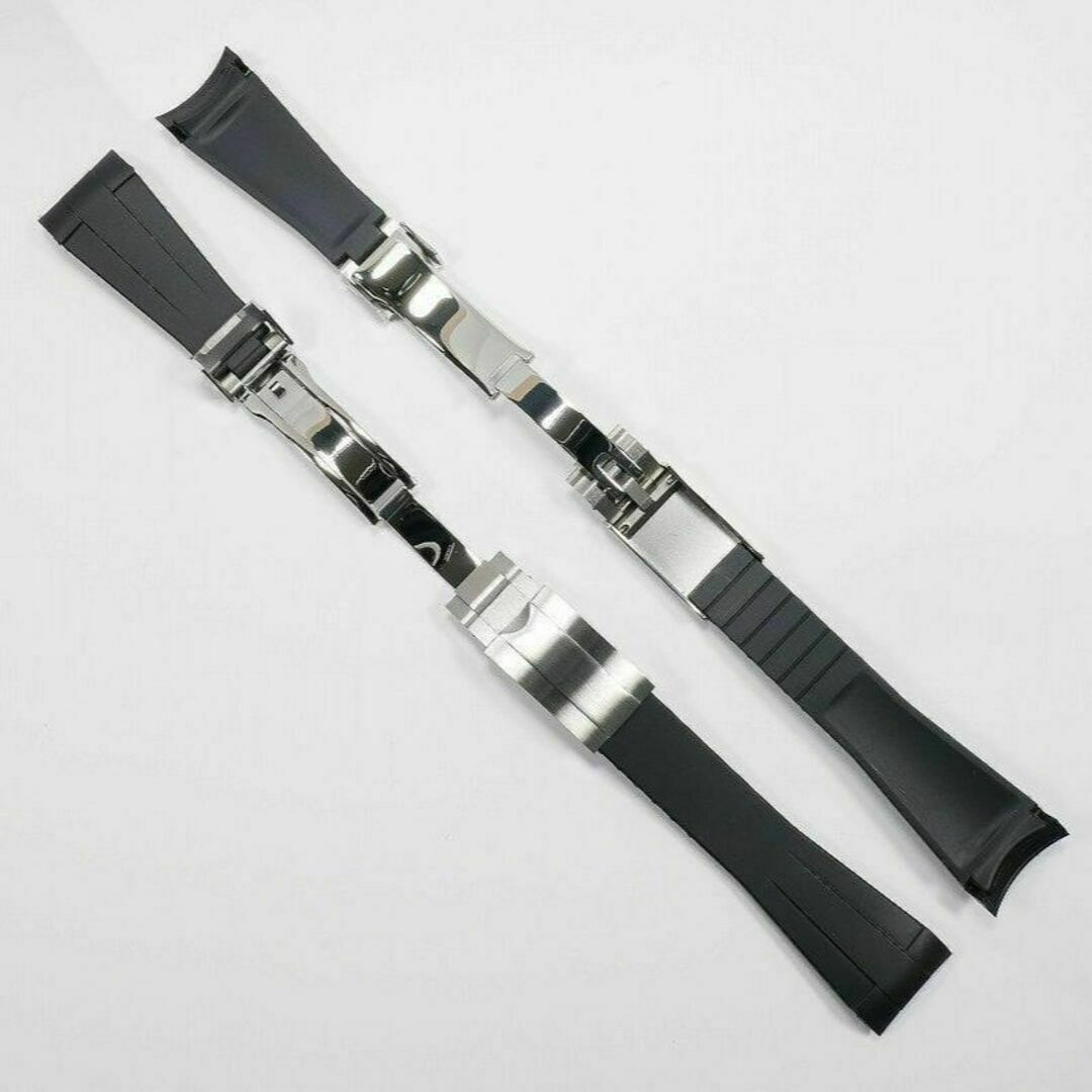 BKバックル】 バックル付きラバーベルト 22mm ブラックの通販 by BKバックル】 バックル付きラバーベルト 22mm ブラックの通販 by