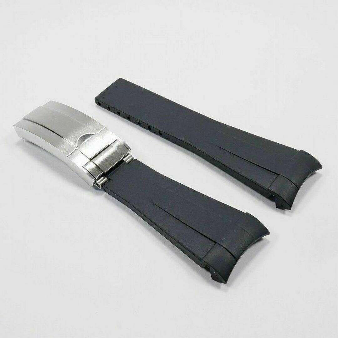 BKバックル】 バックル付きラバーベルト 22mm ブラックの通販 by BKバックル】 バックル付きラバーベルト 22mm ブラックの通販 by