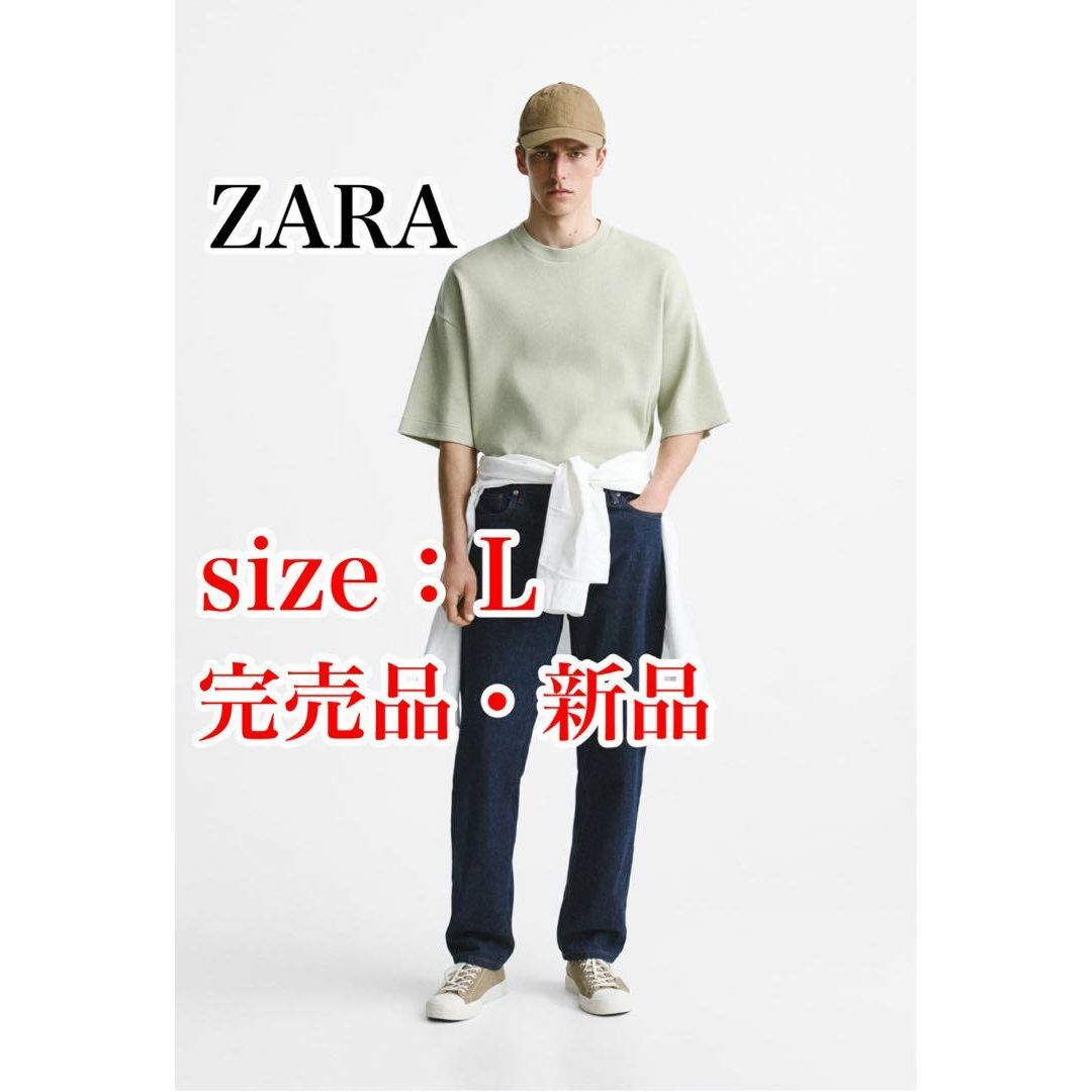 【送料無料・完売品・新品】ZARA（ザラ）　テクスチャーTシャツ　サイズL | フリマアプリ ラクマ