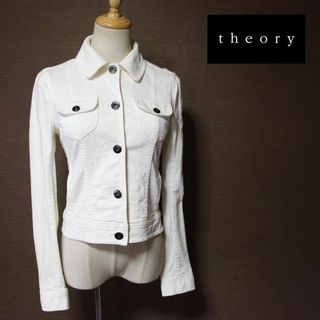 (美品)theory デニムジャケット ダブルボタン 金ボタン コットン 高級