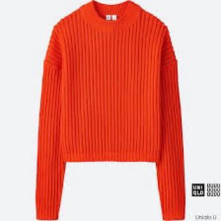 ユニクロ(UNIQLO)のUNIQLOU ミドルゲージクルーネックセーター L未使用(ニット/セーター)