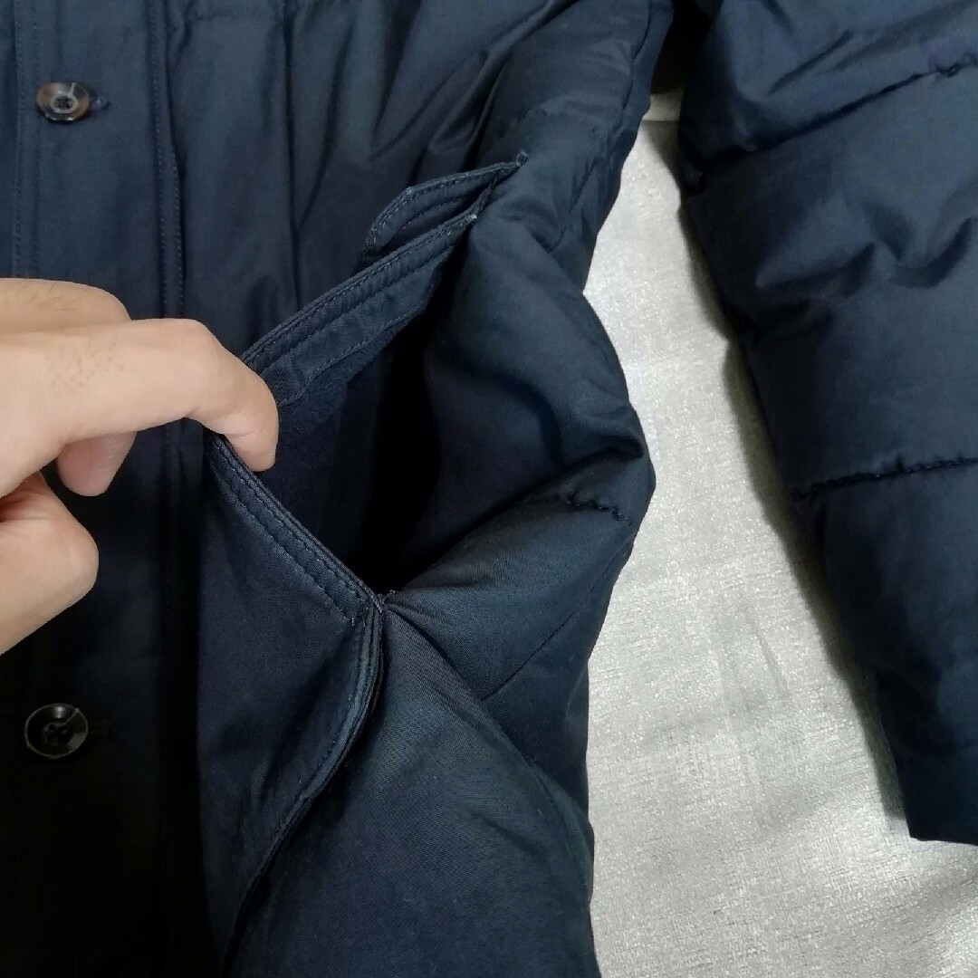 GAP(ギャップ)のGAP　ギャップ　中綿コート　フード　ファー付き　ネイビー メンズのジャケット/アウター(ダウンジャケット)の商品写真