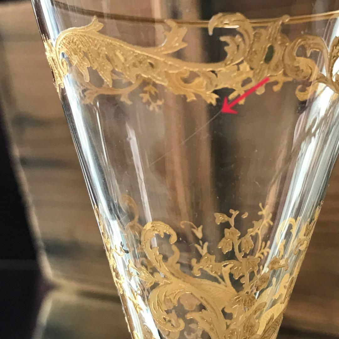 オールドサンルイ St Louisミカド Micadoワイングラス☆美しい金彩