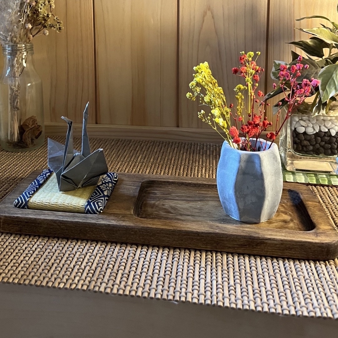 木製トレー2個セット ハンドメイドのインテリア/家具(インテリア雑貨)の商品写真