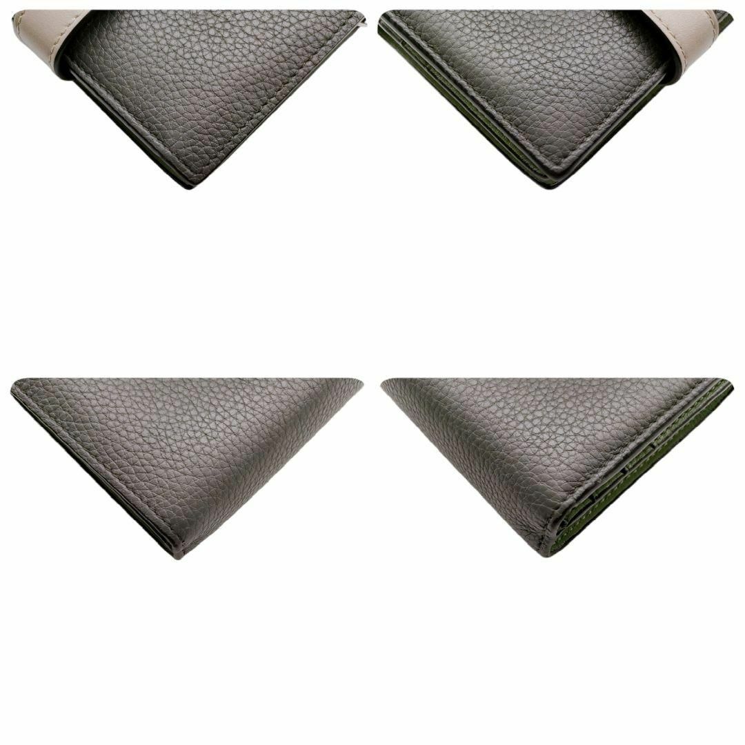 LOEWE(ロエベ)のロエベ　折り財布　コンパクトジップウォレット　グレー　カーキ レディースのファッション小物(財布)の商品写真