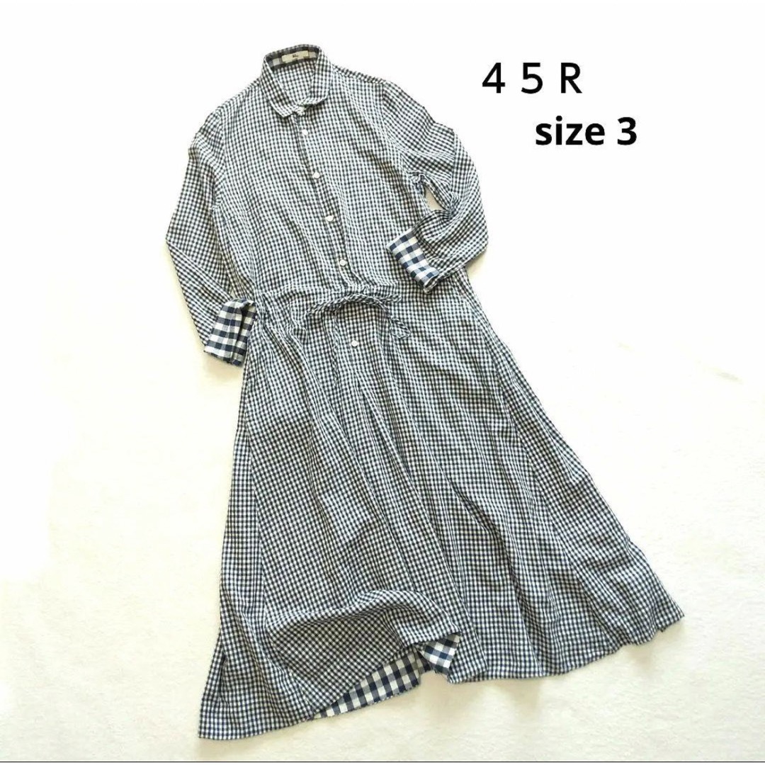 45R ギンガム　シャツドレス