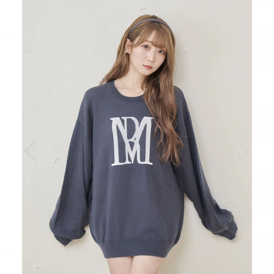 Rosé Muse RM logo knit_L size【navy】ロゼミューズ