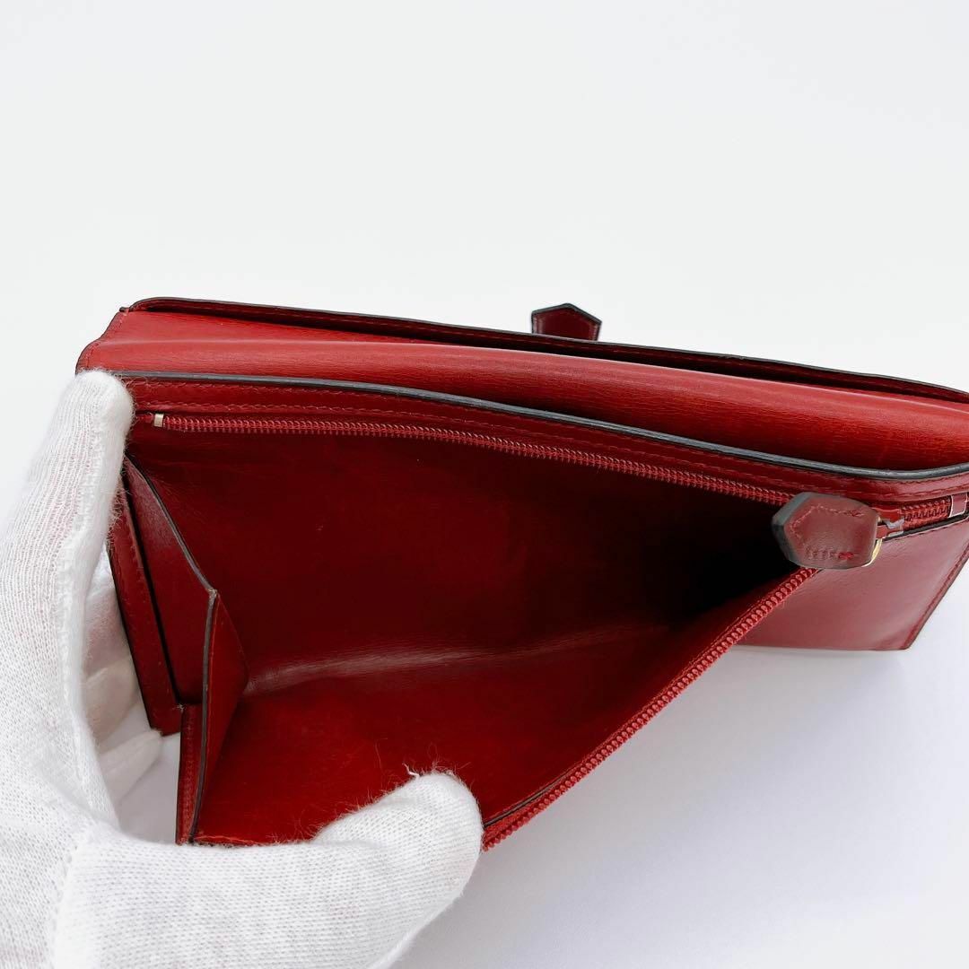 HERMES エルメス ベアン スフレ 長財布 二つ折り ルージュ HERMES エルメス ベアン スフレ 長財布 二つ折り ルージュ