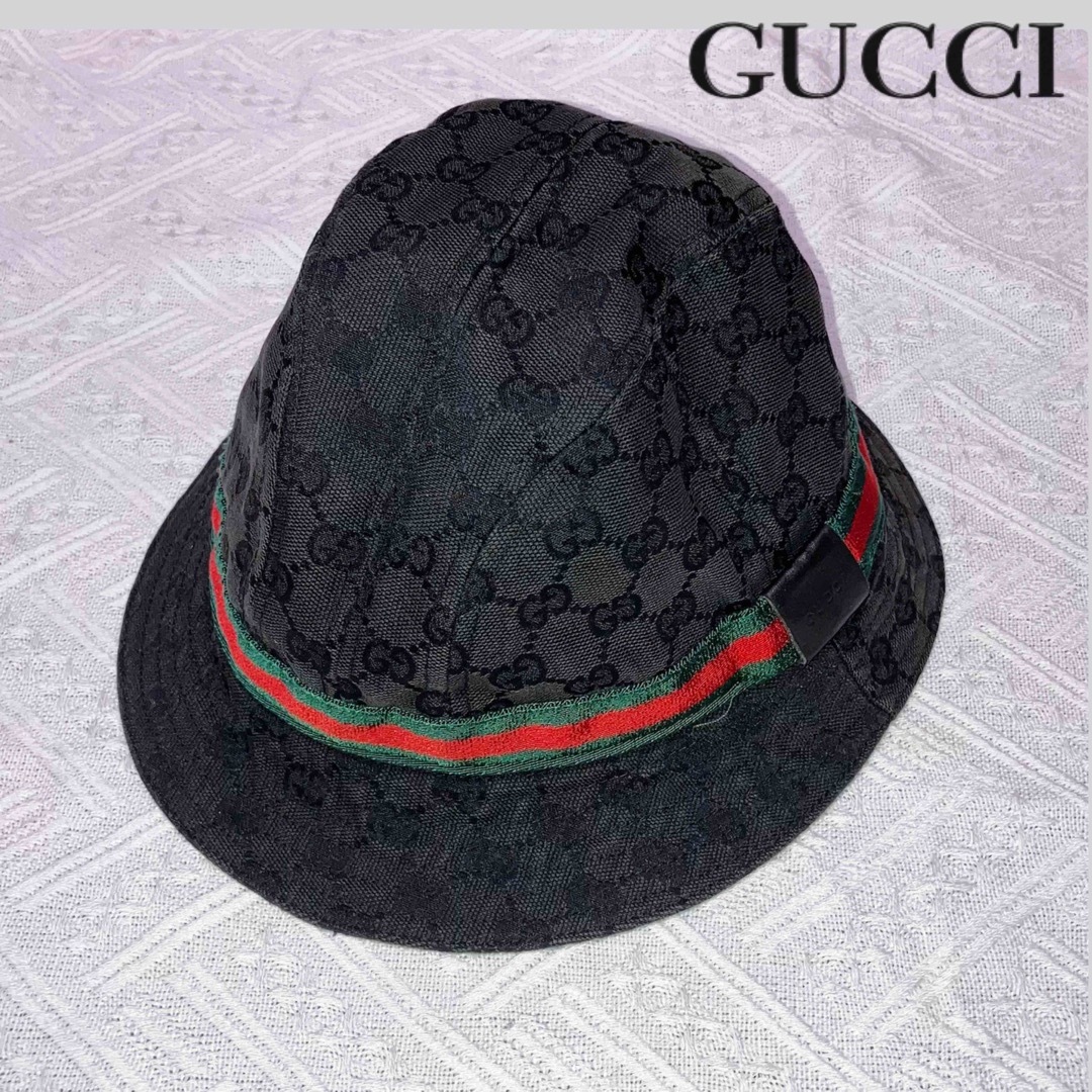Gucci(グッチ)の【美品】GUCCI モノグラムバケットハット メンズの帽子(ハット)の商品写真