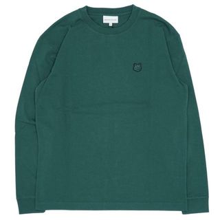 メゾンキツネ(MAISON KITSUNE')のMaison Kitsune(メゾン キツネ) LM00109KJ0118 メゾン キツネ ボールド フォックスヘッド パッチ コンフォート ロングスリーブ Tシャツ Bottle Green(Tシャツ/カットソー(七分/長袖))