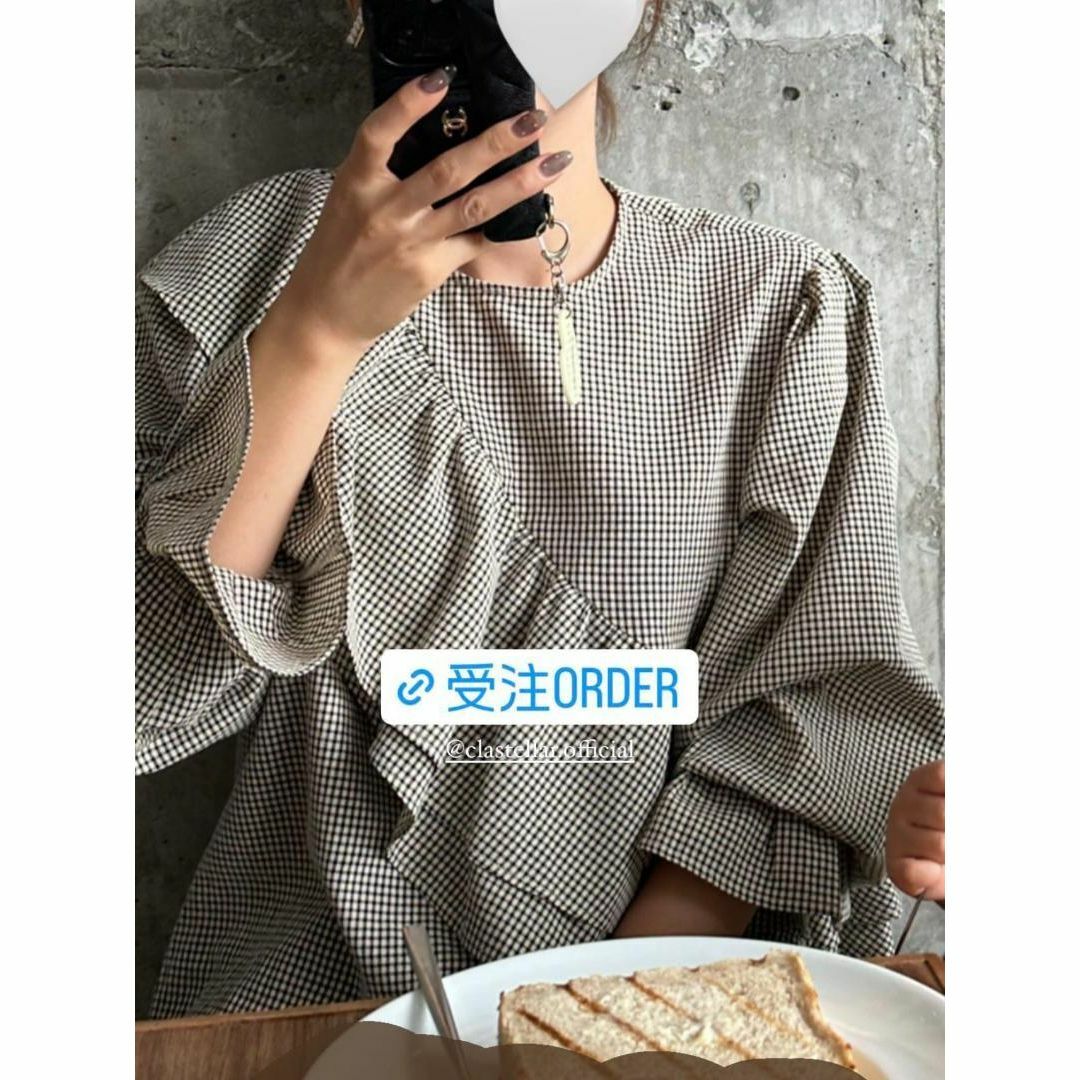 新品 ClaSTEllaR ROUND FRILL BLOUSE CHECKの通販 by ほぼ全品即日発送